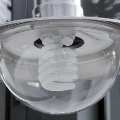 Lindby vejlampe Damion, 140 cm, stål, E27, IP44