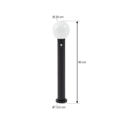 vejlampe Dangan, hvid, 90 cm, glas, sensor^Lindby