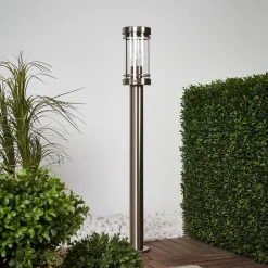 Lindby Terrassebelysning|Sokkellamper>vejlampe Djori, 80 cm, alufarve, stål, E27