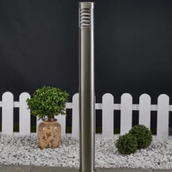 Lindby vejlampe Enja, 100 cm, stål, IP44, E27