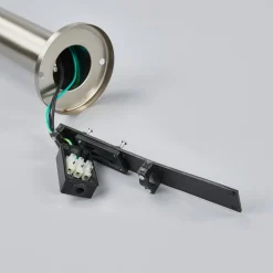 Lindby vejlampe Noemi, grå, stål, 80 cm, IP44