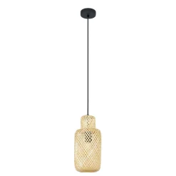 Venora hængelampe, Ø 15 cm, bambus, E27^Lindby Outlet