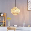 Lindby Pendellamper|Pendellamper>Venora hængelampe, Ø 40 cm, pæreformet, bambus, E27