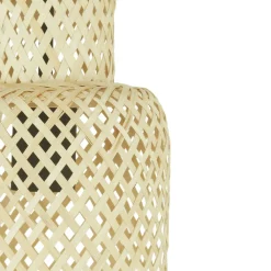 Lindby Venora hængelampe, rund, 3 lyskilder, Ø 15 cm, bambus