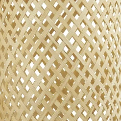 Lindby Venora hængelampe, rund, 3 lyskilder, Ø 15 cm, bambus