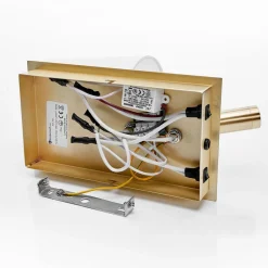 væglampe Aiden, hvid, messing, LED-læselampe^Lindby Sale