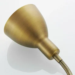 Lindby væglampe Amrei, antik messing, 42 cm, stik, dæmpbar