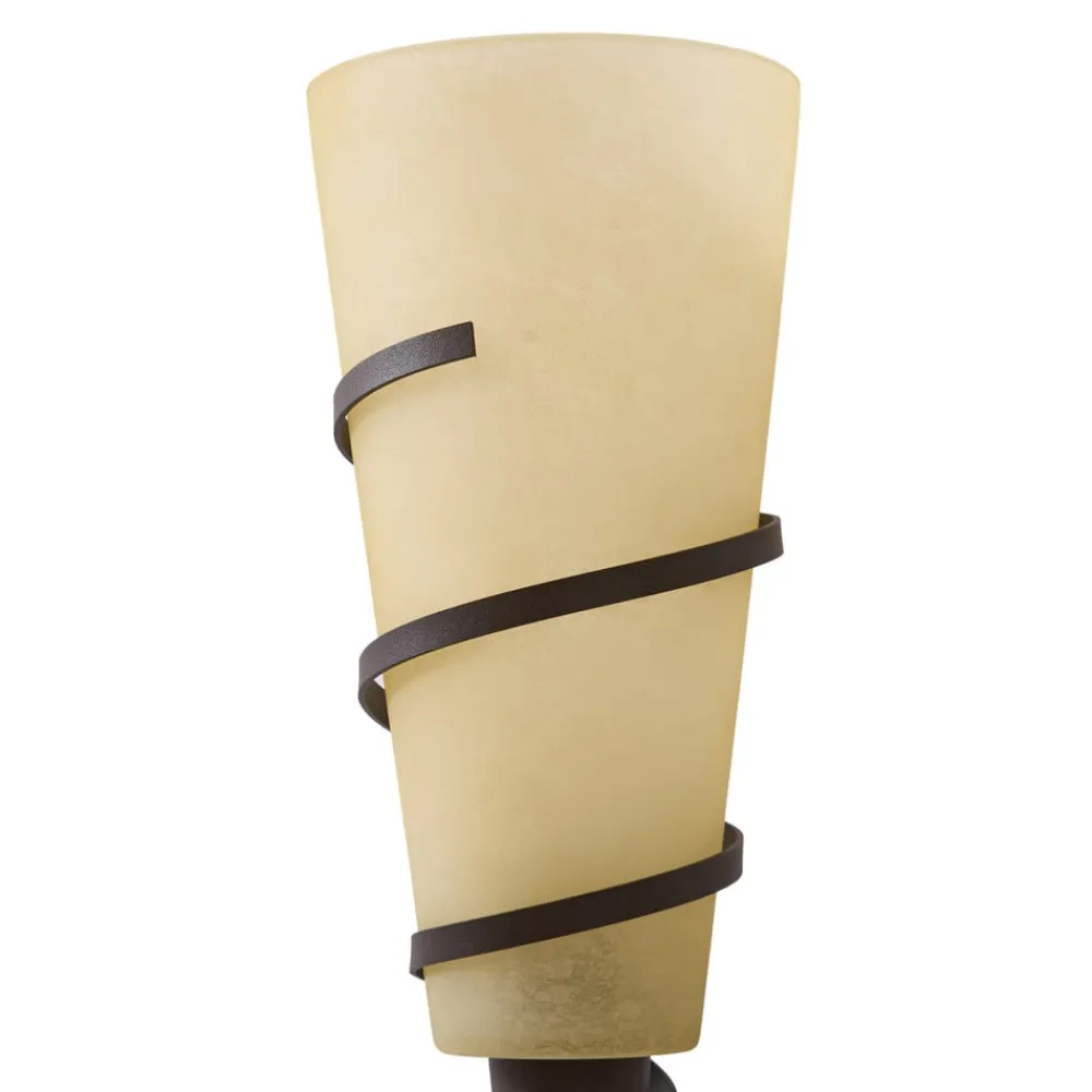 Lindby væglampe Anouk, højde 44 cm, glas, metal, lommelygte