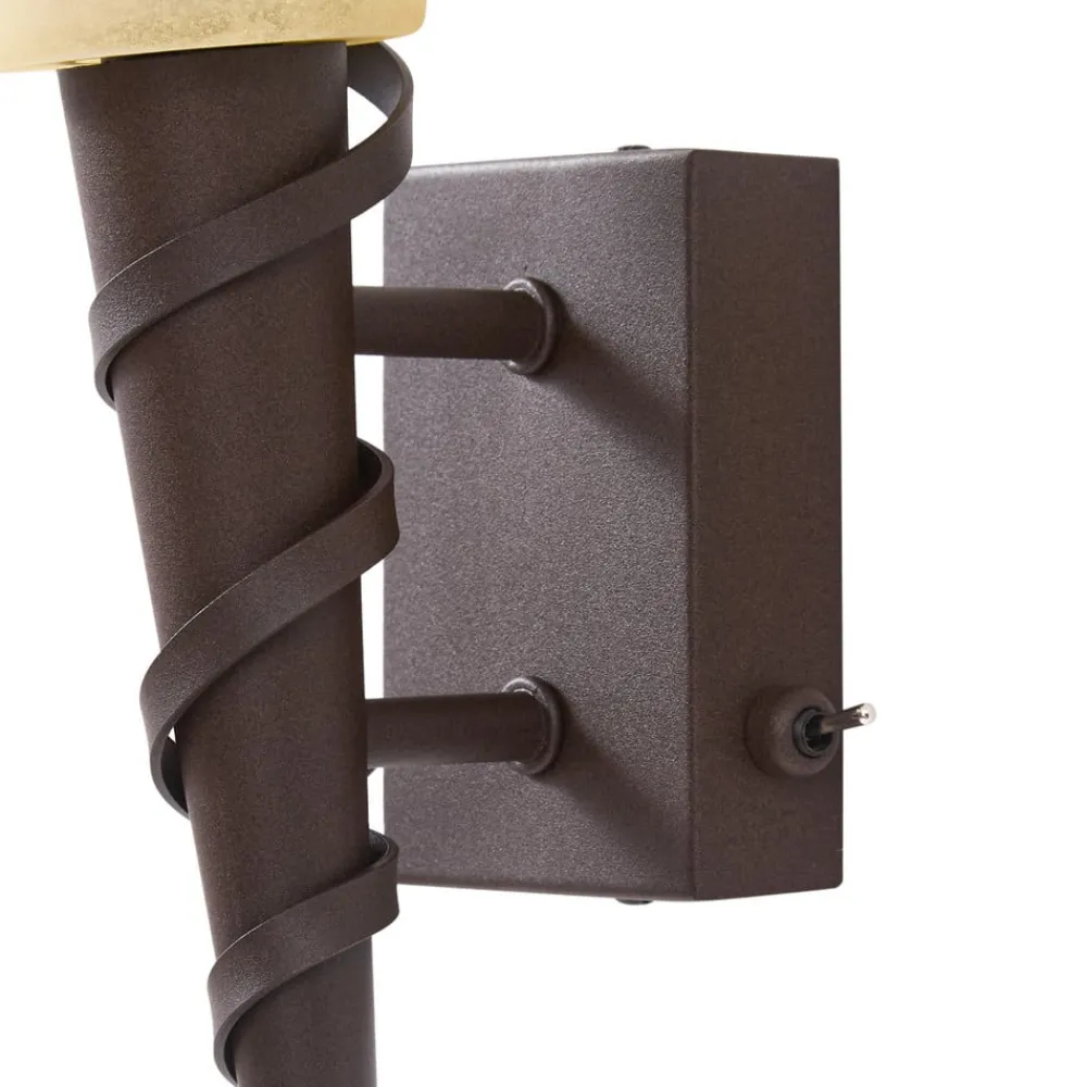 Lindby væglampe Anouk, højde 44 cm, glas, metal, lommelygte