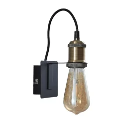 væglampe Aurella, højde 16 cm, antik messing, metal^Lindby Outlet