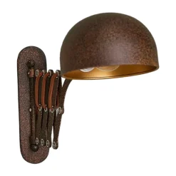 Lindby væglampe Curtis, rustfarvet, justerbar, 57 cm, E14