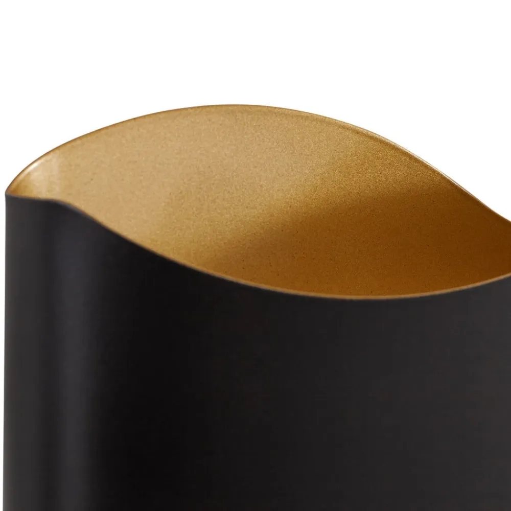 Lindby Pendellamper|Væglamper>væglampe Dailin, sort/guld, 30 cm, metal