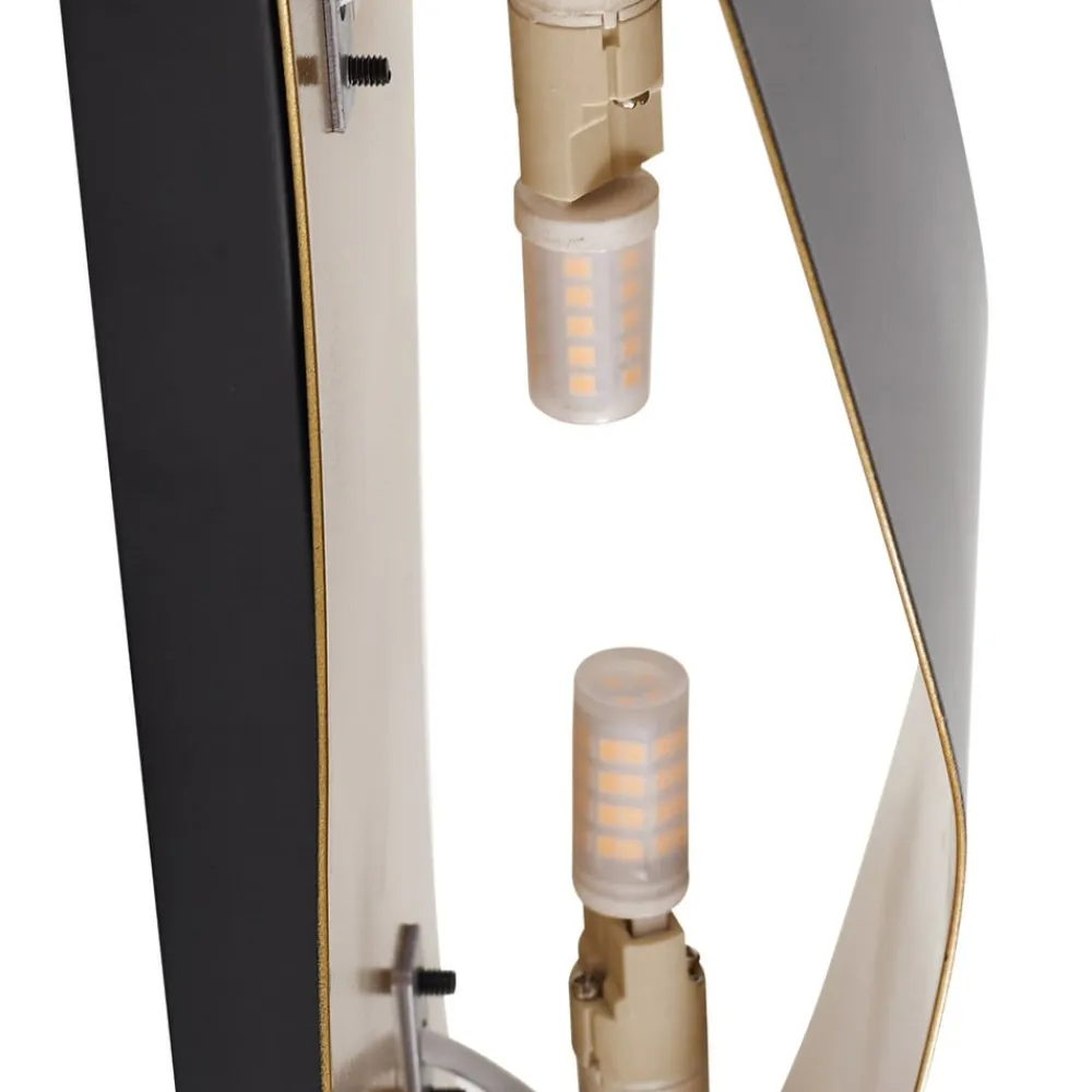 Lindby Pendellamper|Væglamper>væglampe Dailin, sort/guld, 30 cm, metal