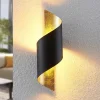 Lindby Gang|Pendellamper>væglampe Desirio, sort/guld, 35 cm, metal