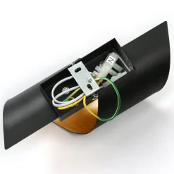 væglampe Desirio, sæt med 3, sort, guldfarvet, G9^Lindby Outlet