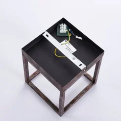 Lindby væglampe Emin, bredde 18 cm, rustfarvet, metal