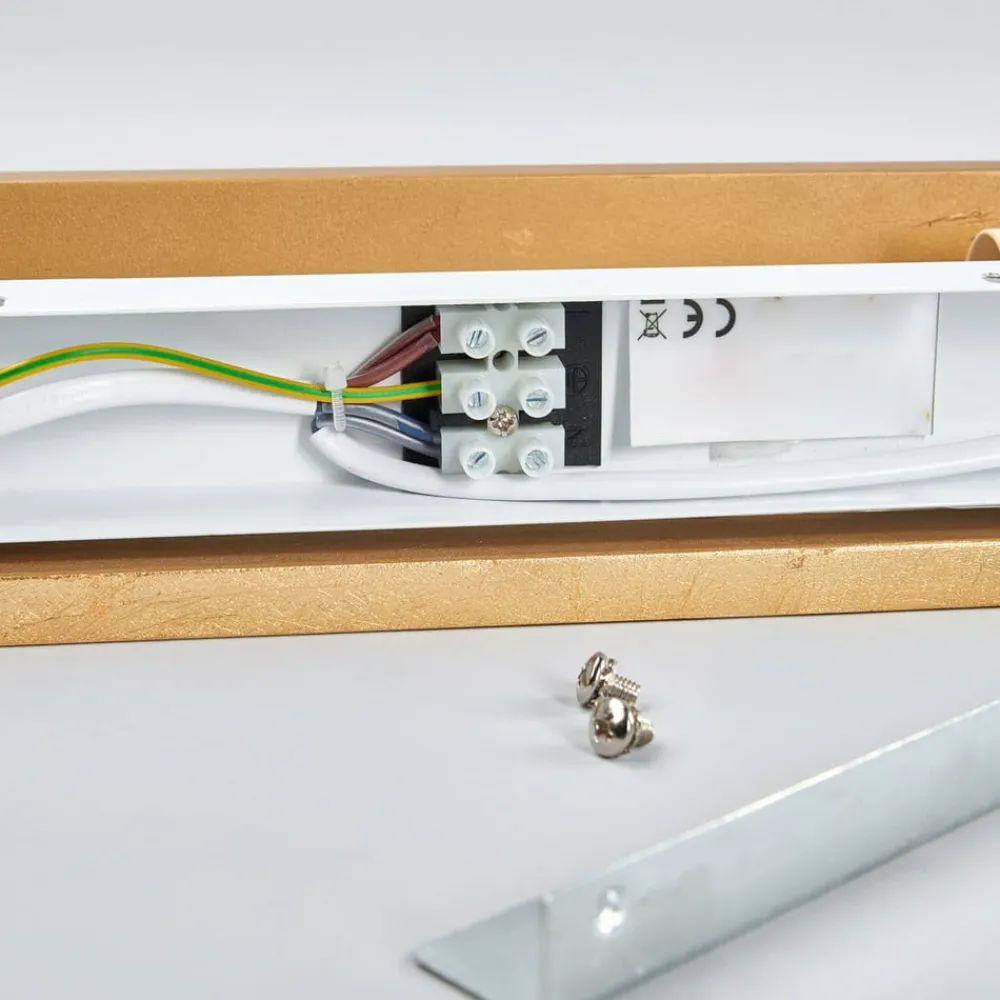 Lindby Væglamper|Væglamper>væglampe Emina, guld, gips, 36 cm, E14