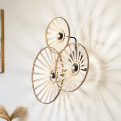 væglampe Evandor, naturfarve, bambus, 3-lys, E27^Lindby Online