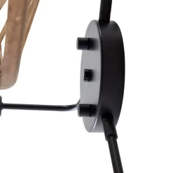 væglampe Evandor, naturfarve, bambus, 3-lys, E27^Lindby Online