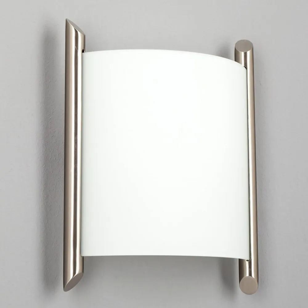 Lindby væglampe Filippa, 20 cm, nikkel, glas, E27