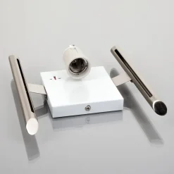 Lindby væglampe Filippa, 20 cm, nikkel, glas, E27