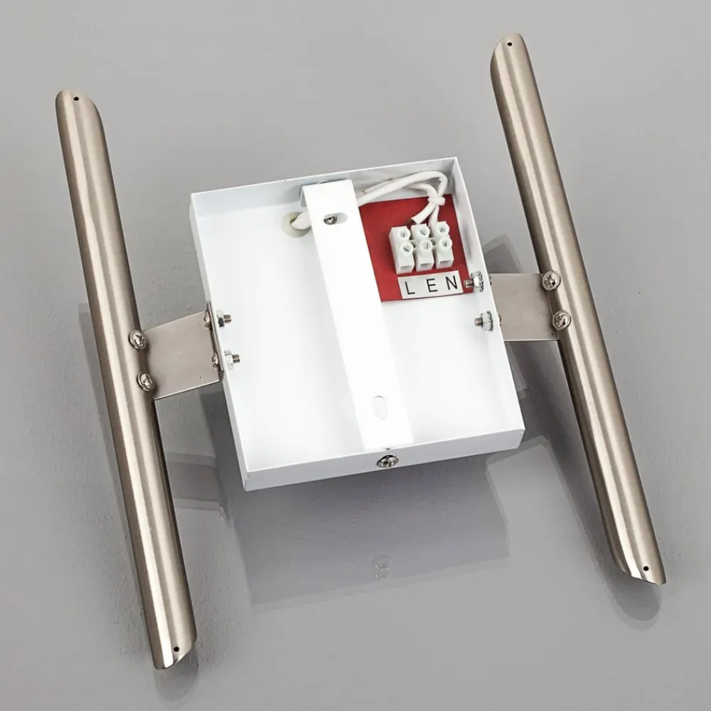 Lindby væglampe Filippa, 20 cm, nikkel, glas, E27