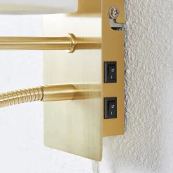 væglampe Florens, messing, LED-læselampe, 23,5 cm^Lindby Sale