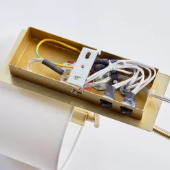 væglampe Florens, messing, LED-læselampe, 23,5 cm^Lindby Sale