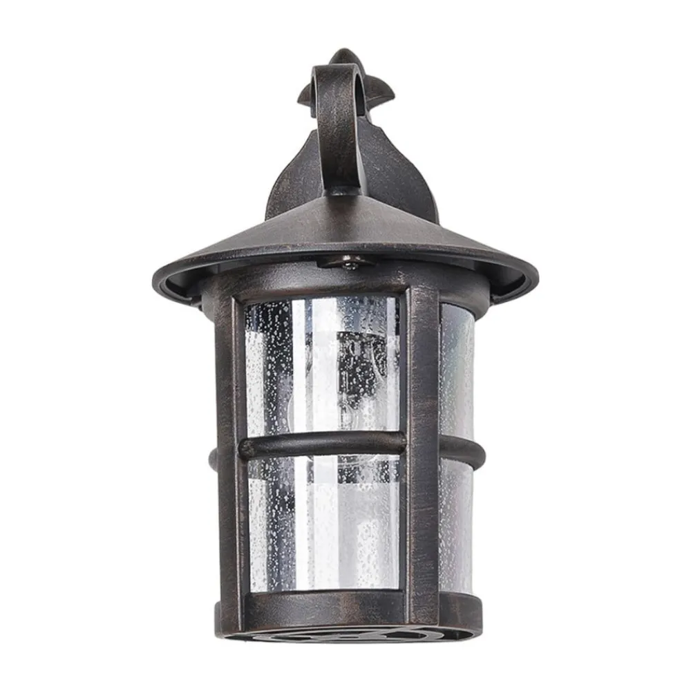 Lindby Væglamper>væglampe Florentine, 35 cm, rustfarvet, aluminium, IP44