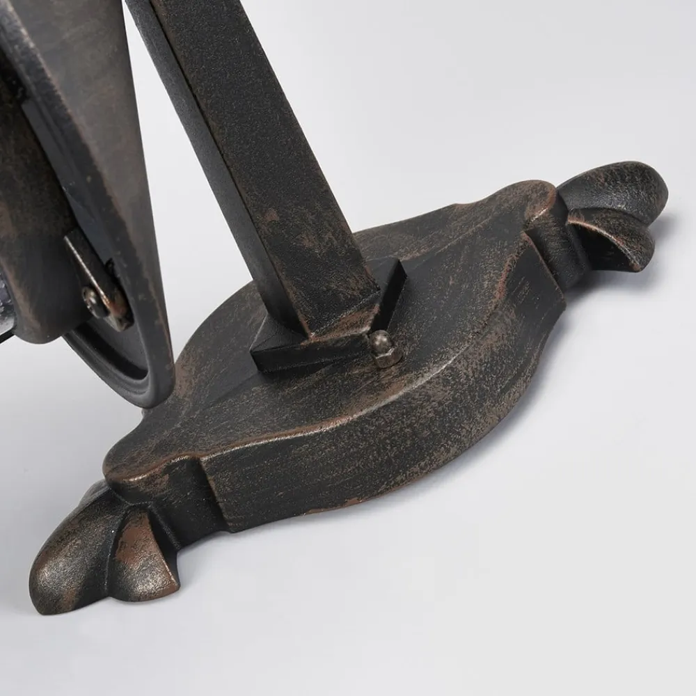 Lindby Væglamper>væglampe Florentine, 35 cm, rustfarvet, aluminium, IP44