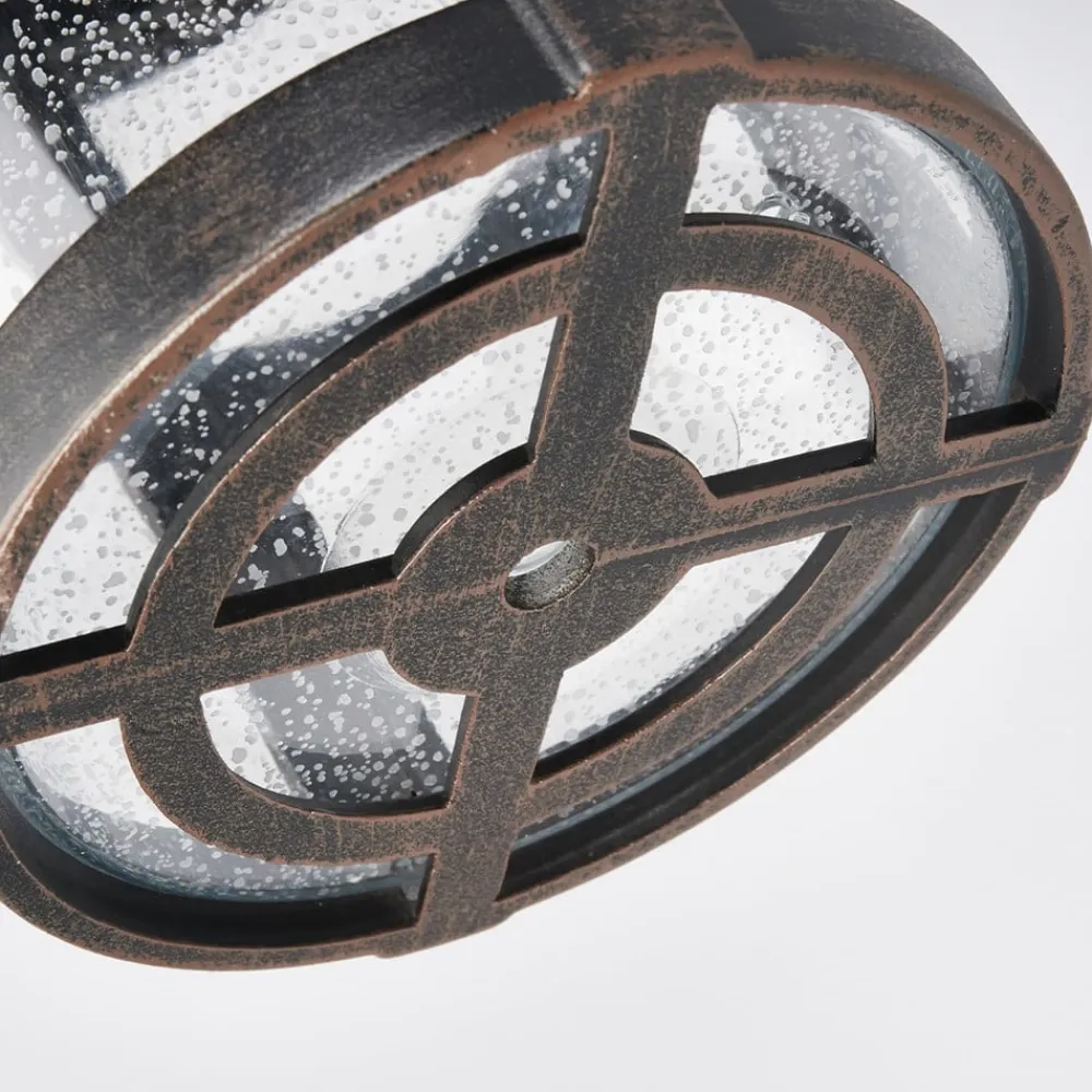 Lindby Væglamper>væglampe Florentine, 35 cm, rustfarvet, aluminium, IP44