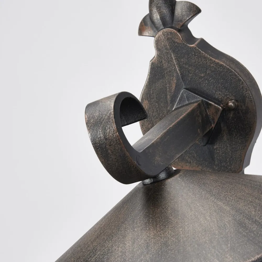 Lindby Væglamper>væglampe Florentine, 35 cm, rustfarvet, aluminium, IP44