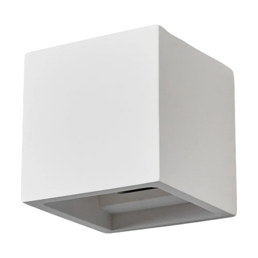 Lindby væglampe Freja, hvid, gips, G9