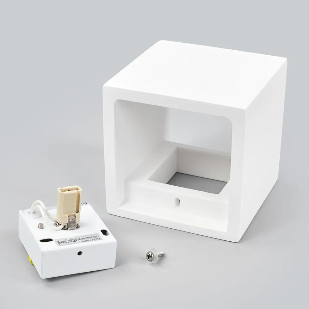 Lindby væglampe Freja, hvid, gips, G9