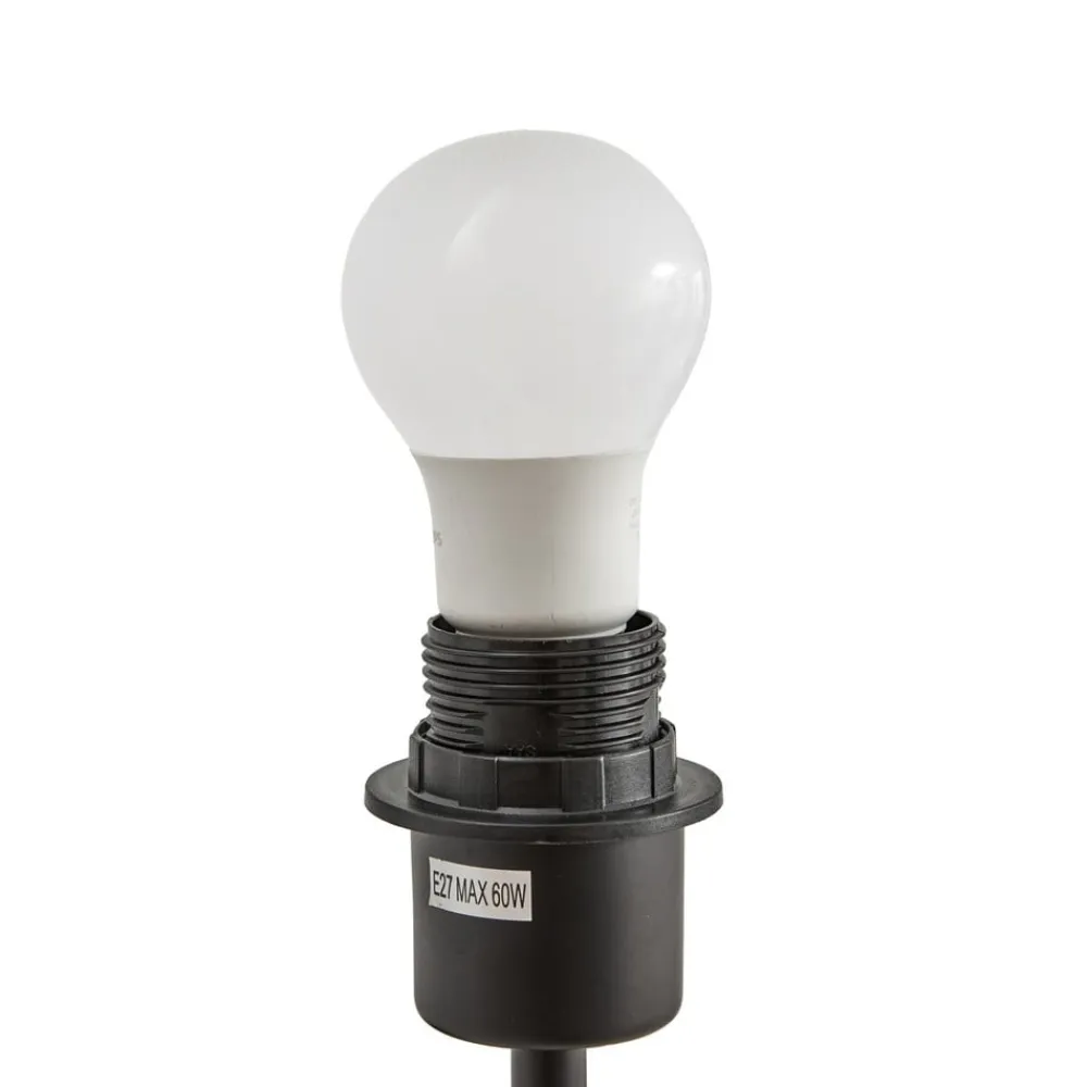 Lindby Væglamper|Væglamper>væglampe Haldorin, grå/sort, tekstil, 58 cm