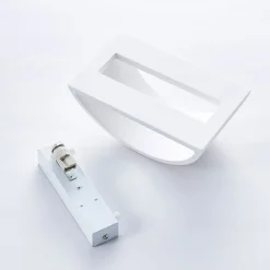 væglampe Heiko, op/ned, gips, hvid, højde 12 cm^Lindby New