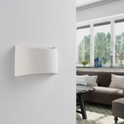 væglampe Heiko, sæt af 3, op/ned, gips, hvid^Lindby Best