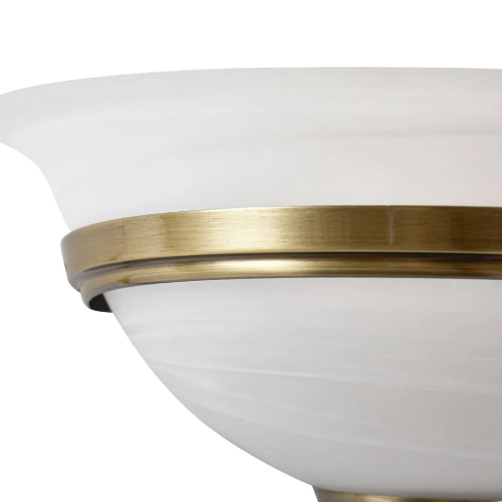 Lindby Gang|Væglamper>væglampe Irimia, 31 cm, antik messing, glas