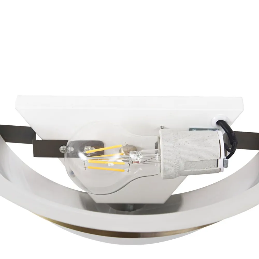 Lindby Gang|Væglamper>væglampe Irimia, 31 cm, antik messing, glas