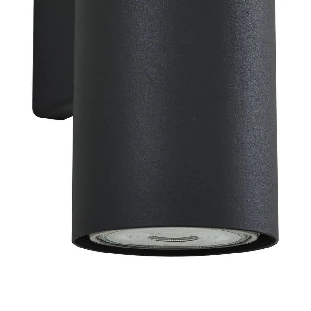 Lindby Gang|Væglamper>væglampe Joffrey, 18 cm, sort, op/ned, GU10