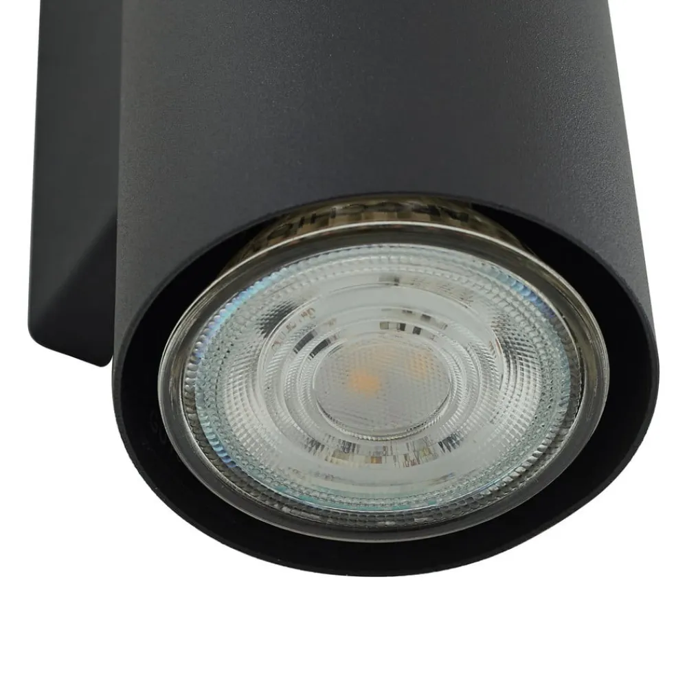 Lindby Gang|Væglamper>væglampe Joffrey, 18 cm, sort, op/ned, GU10