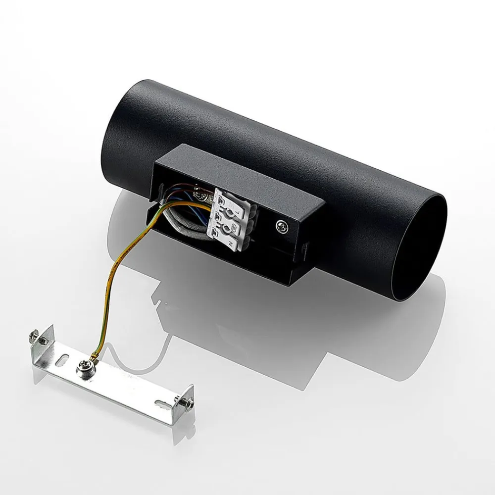 Lindby Gang|Væglamper>væglampe Joffrey, 18 cm, sort, op/ned, GU10