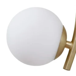 væglampe Josiana, opal/messing, 48 cm, kugle, glas^Lindby Hot