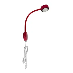 Lindby Arbejdsrum/Kontor>væglampe Jyla rød/sort linse 3.000 K GX53 fleksibel arm