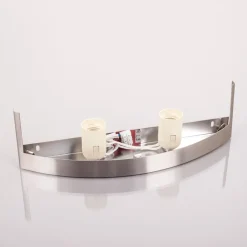 Lindby væglampe Karla, 35 cm, hvid/nikkel, glas, E27