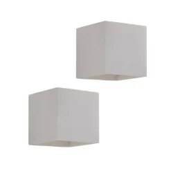 væglampe Kay, hvid, gips, sæt af 2^Lindby Outlet