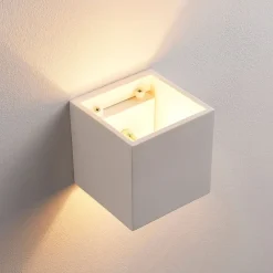 væglampe Kay, hvid, gips, sæt af 2^Lindby Outlet