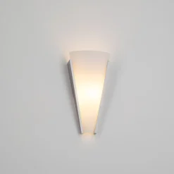 Lindby Væglamper|Væglamper>væglampe Magnus, hvid, glas, højde 31 cm, E14