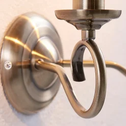 Lindby væglampe Marnia, antik messing, 2 lyskilder, 27 cm, E14