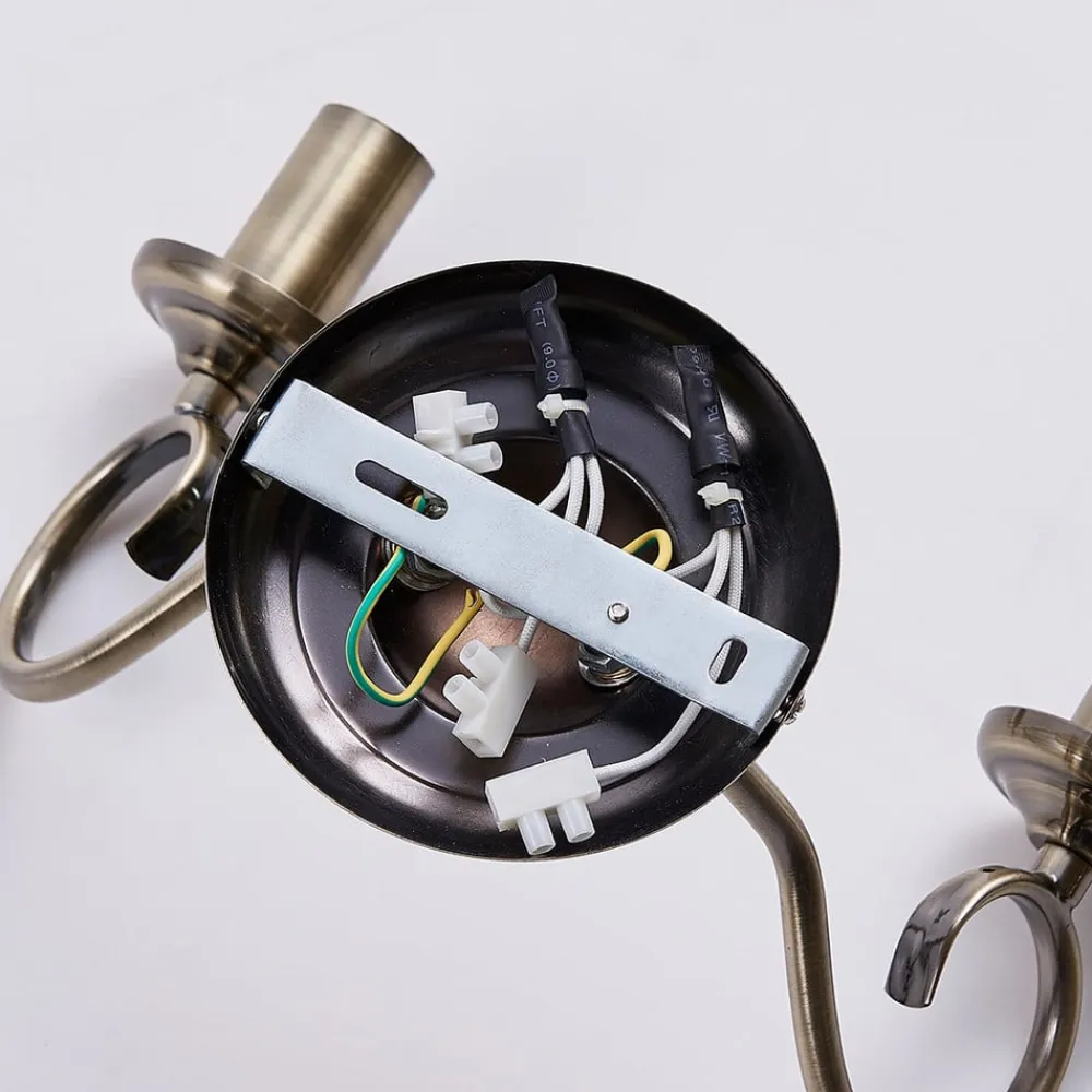 Lindby væglampe Marnia, antik messing, 2 lyskilder, 27 cm, E14